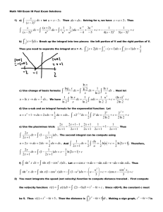 Spring 2015 Math 180 Exam III Past Exam Solutions
