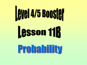 Lesson 11. Probability