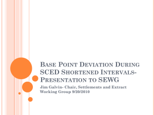 BPD During Shortened SCED Intervals