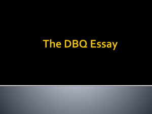 Aim: How can we write a successful AP World History DBQ Essay