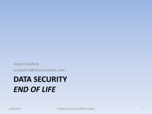 Data Security - Florida Gulf Coast ARMA Chapter