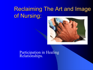 Reclaiming The Art of Nursing