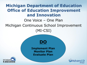 Evaluate Plan - Facilitators of School Improvement