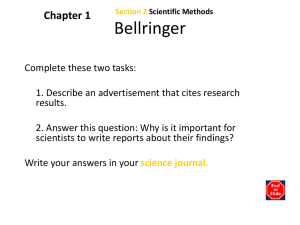 Section 2 Scientific Methods Chapter 1