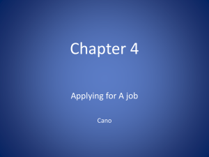 Chapter 4 Applying for a Job