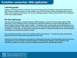 DNA replication - Understanding Evolution