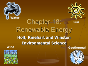 Chapter 18: Renewable Energy