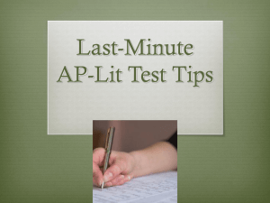Last-Minute AP Test Tips
