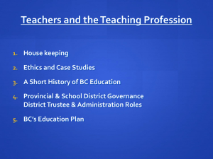 Teachers and the Teaching Profession