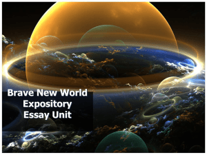 Brave New World Expository Essay Unit