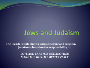 Jews and Judaism - Plain Local Schools