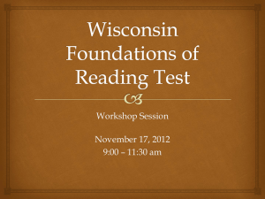 WI Foundations of Reading test - Content