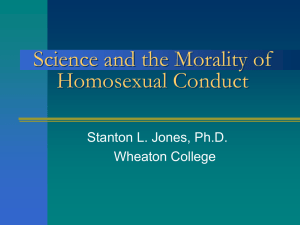 Homosexuality: Research & Clinical Application
