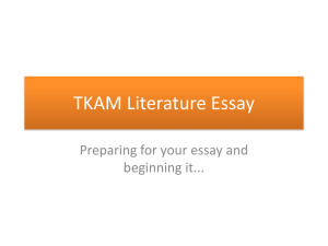 TKAM Literature Essay