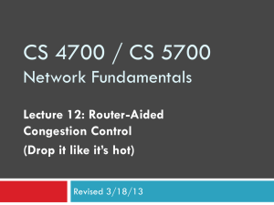 Router Supported Congestion Control