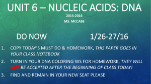 DNA - Ms. McCabe's Classes