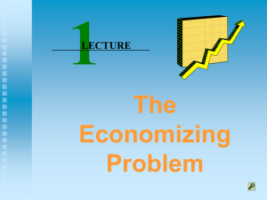 The Economizing Problem