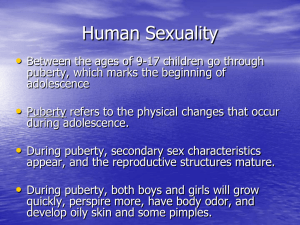 Human Sexuality Teacher notes