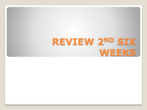 review 2nd six weeks