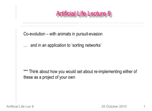 Artificial Life Lecture 6