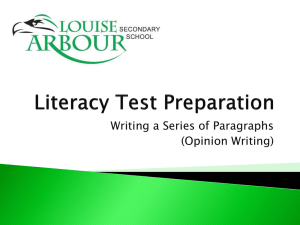 Literacy Test Preparation