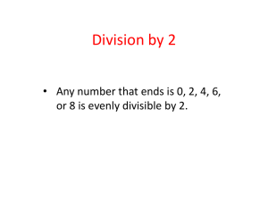 Division by 2