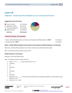 Grade 5 Mathematics Module 4, Topic G, Lesson 30