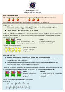 Calculation Policy – Division