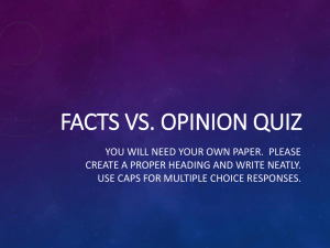 Fact vs. Opinion Powerpoint