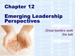 Chapter 12 Emerging Leadership Perspectives