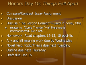 Honors Day 11: Things Fall Apart