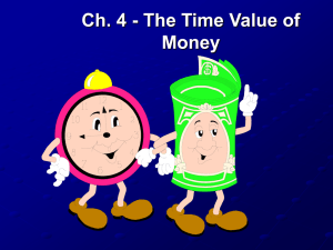 Time Value of Money - College of Business