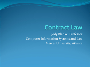 Contract Law - Mercer University