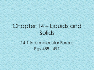 14.1 Intermolecular Forces 2009