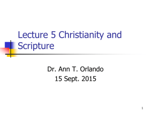 Lecture 6 Christianity and Hellenism