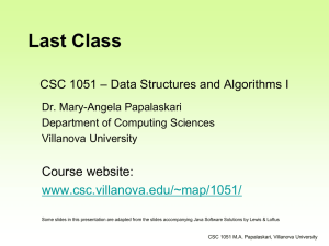 Chapter #, Title - Villanova Department of Computing Sciences