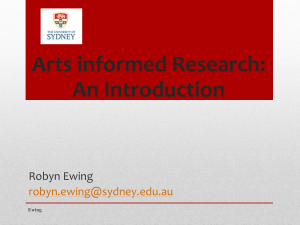Arts-informed research Powerpoint presentation