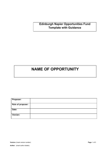 Opportunities Fund Template