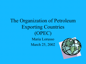 On the Organization of Petroleum Exporting Countries (OPEC)