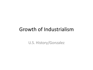 Growth of Industrialism