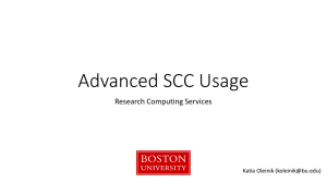 Advanced SCC Usage
