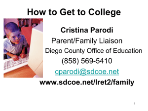 How to Get to College - Parent Engagement
