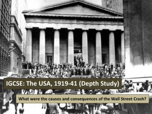 The USA, 1919-41 Depth Study