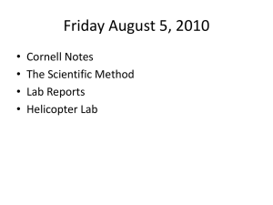 Cornell notes and Scientific Method