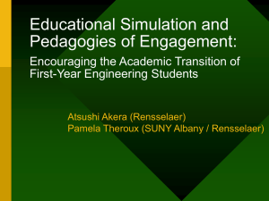 Educational Simulation and Pedagogies of Engagement