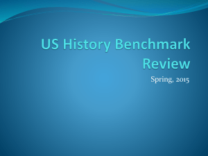 US History Benchmark Review PowerPoint