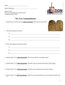 The Ten Commandments - Zion Lutheran Church