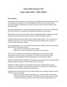 SATs FY10 draft Short Version of Outcomes