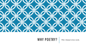 Why poetry?