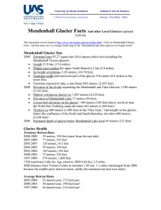 Mendenhall Glacier Facts - University of Alaska Southeast